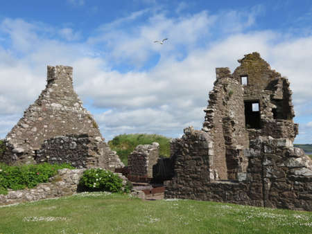 View of Dunnottar Castle, near Stonehaven, Scotlandのeditorial素材