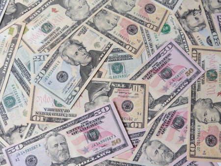 Background of banknotes from the USA
