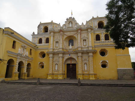 La Merced church in Antigua, Guatemala.の写真素材