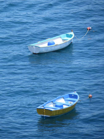 Boats floating in Valletta harbour, Malta.の写真素材