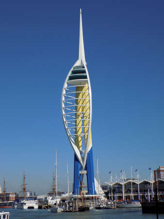 The Spinnaker Tower is a well known Portsmouth landmark. Originally to be called the Millennium Tower, the name was changed due to construction delays preventing its completion by the year 2000.のeditorial素材
