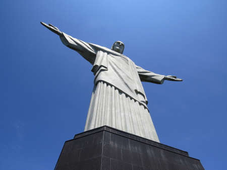 Christ the Redeemer statue in Rio de Janeiro, Brazil.のeditorial素材
