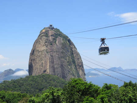View of Sugarloaf Mountain in Rio De Janeiro, Brazil.
