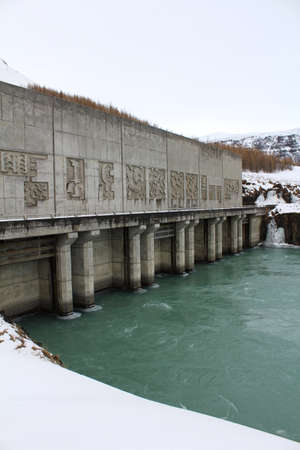 Geothermal power station in Iceland.の写真素材