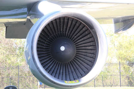 Aero engine on a passenger plane.