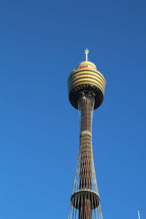 Sydney, Australia - April 26th, 2016: The Sydney Tower is Sydney's tallest structure and the second...