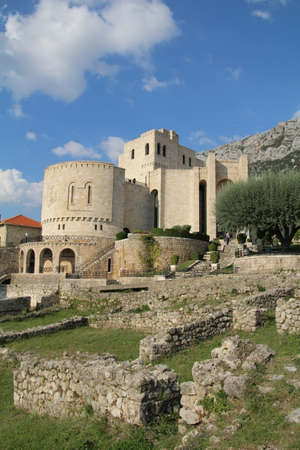 Part of the Albanian town of Kruja.の写真素材