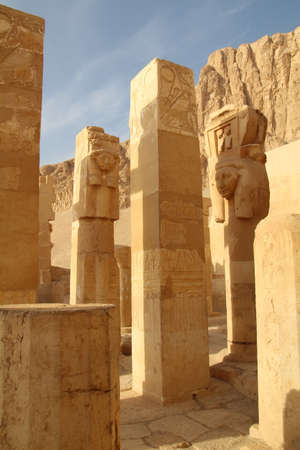 Temple of Queen Hatshepsut on the west bank of the Nile at Luxor.