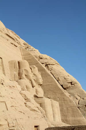 Exterior of one of the temples at Abu Simbel in Egypt.