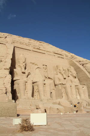 Exterior of one of the temples at Abu Simbel in Egypt.