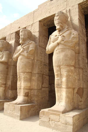 Part of the Karnak temple ruins in Luxor, Egypt.のeditorial素材