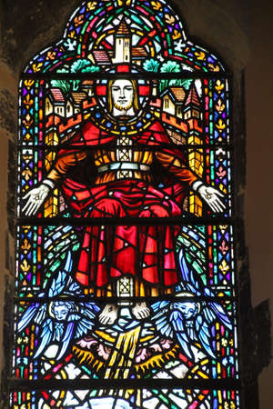 Beautiful stained glass church window.のeditorial素材