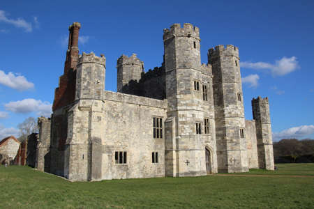 The ruin of Titchfield Abbey in Hampshire, UK. This old building is now just a crumbling shell. After decades of neglect, only the front facade is intact.のeditorial素材