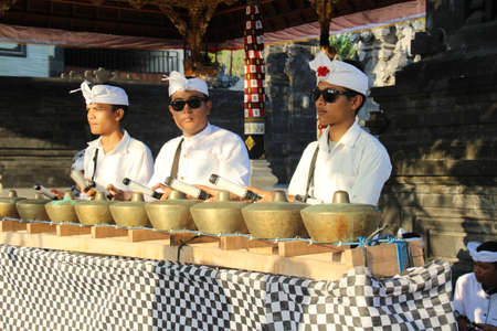 Bali, Indonesia - 31 May, 2018: One of the many religious celebration which take place on the Indonesian island of Bali. Each place of worship holds some sort of parade and due to the sheer number of churches, they seem to happen every day.のeditorial素材