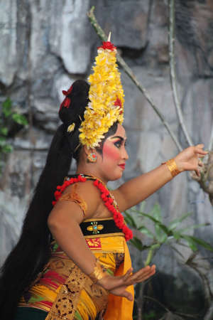 Bali, Indonesia - 31 May, 2018: Scene from the Barong, a Balinese play which tells the story of an eternal fight between good and evil spirits.のeditorial素材