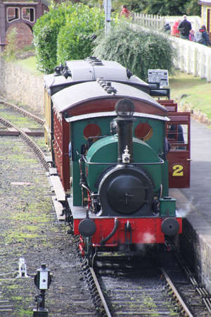 Newcastle, UK - 23 September, 2018: Restored steam train running on a private railway line as a...