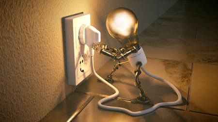 Living smart light bulbの写真素材