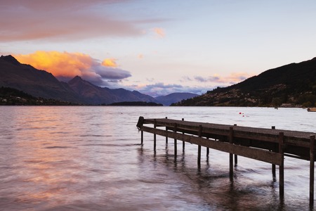 Lake Wakatipu Queenstown Jettyの写真素材