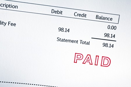 Invoice with Paid Stampの写真素材