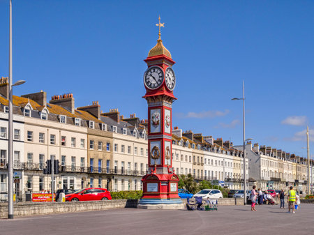 Promenade at Weymoth, Dorset UKのeditorial素材