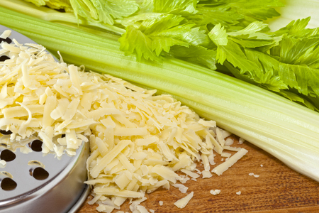 Grated Cheese with Celeryの写真素材