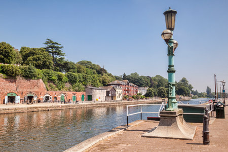 Exeter the River Exe Devon UKのeditorial素材