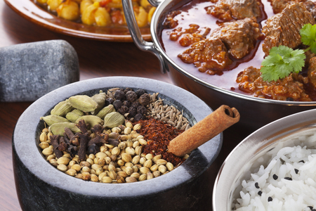 Indian Food and Spicesの写真素材