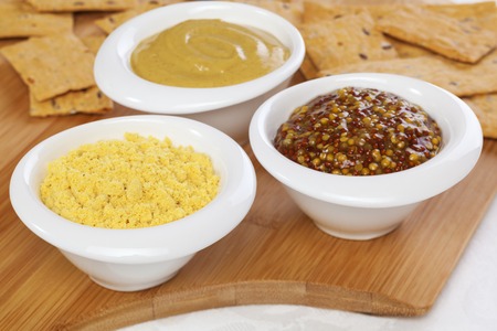 Mustard in Little Potsの写真素材