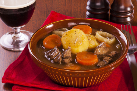 Irish Stew and a Glass of Stoutの写真素材