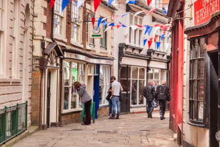 Shopping Whitby North Yorkshire UKのeditorial素材