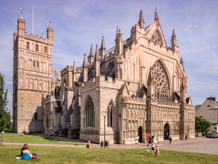 Exeter Cathedral Devon UKのeditorial素材