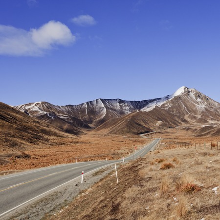 Lindis Pass New Zealandの写真素材
