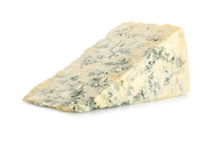 Blue Cheese on Whiteの写真素材