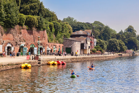 River Exe at Exeter Quay UKのeditorial素材