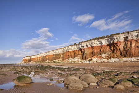 Hunstanton Candy Cliffs Norfolk England UKの写真素材