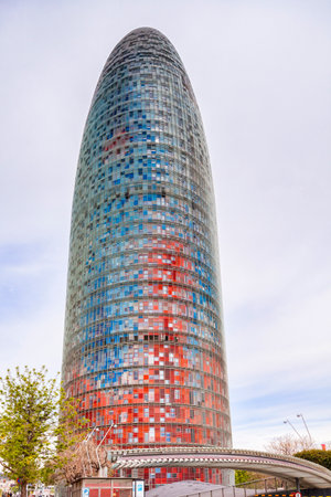 Agbar Tower, Barcelona, Spainのeditorial素材