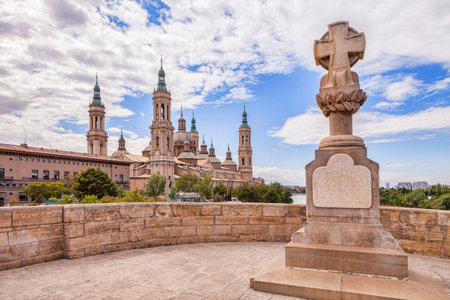 Zaragoza Basilica Spainのeditorial素材