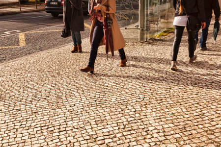 Portuguese Pavement Lisbonのeditorial素材