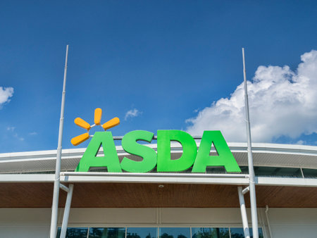 Asda Logo and Blue Skyのeditorial素材