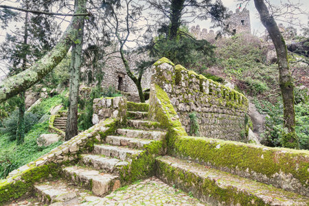 Moorish Castle Sintra Portugalのeditorial素材