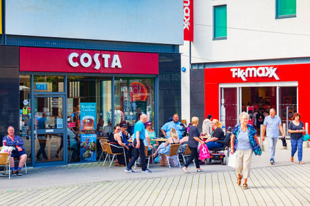 Costa Coffee Shop St Austell Cornwall UKのeditorial素材