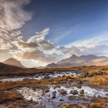 Cuillins from Sligachan, Skyeの写真素材