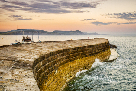 The Cobb, Lyme Regis, Dorsetの写真素材