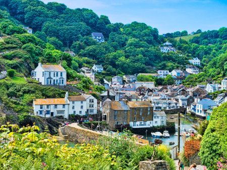 Polperro Cornwall UKのeditorial素材