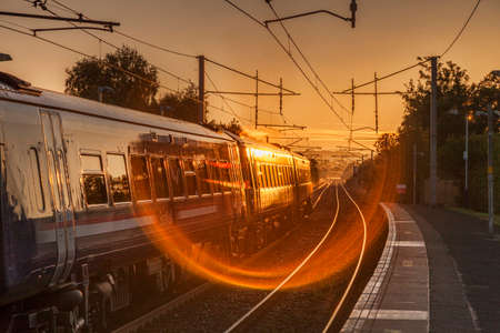 Rail Station, Early Morningの写真素材
