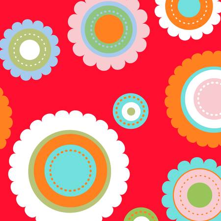 bright colorful flower pattern for you designのイラスト素材