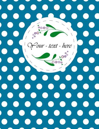 Nice card with pattern on the blue backgroundのイラスト素材