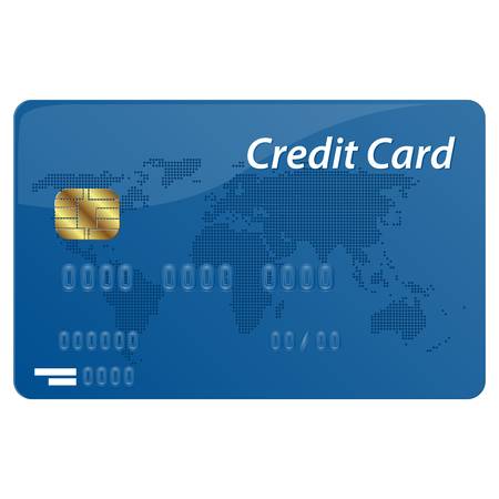 Realistic vector credit card isolated on white backgroundのイラスト素材