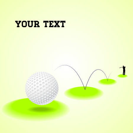 illustration of a bouncing golf ballのイラスト素材