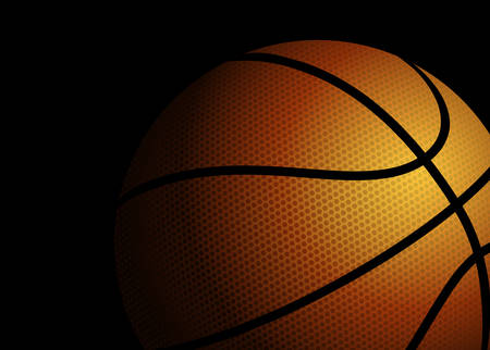 illustration of a basketball on black backgroundのイラスト素材